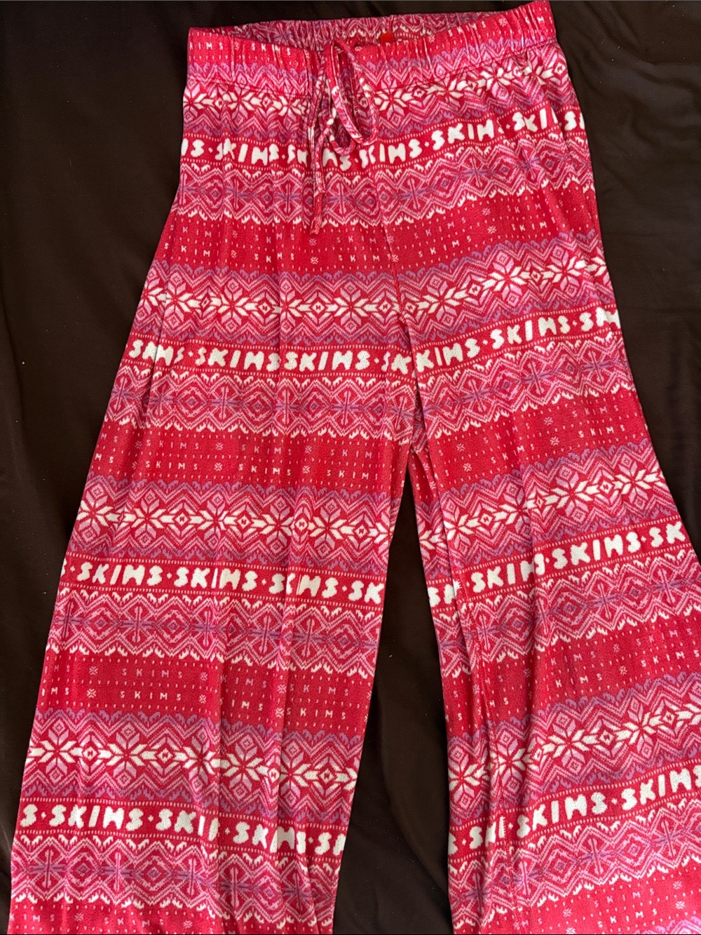 Skims' Red Fair Isle Pajama Pants